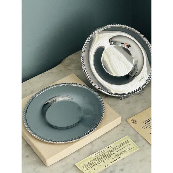 Vintage Doehler-Jarvis (2) Plate Division National Lead Chromeware Plates NIB - Picture 6 of 12